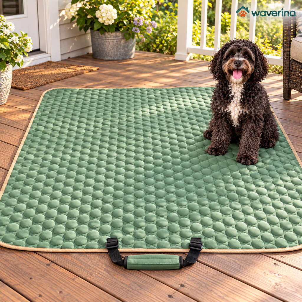 Foldable Quilted Pet Picnic Blanket