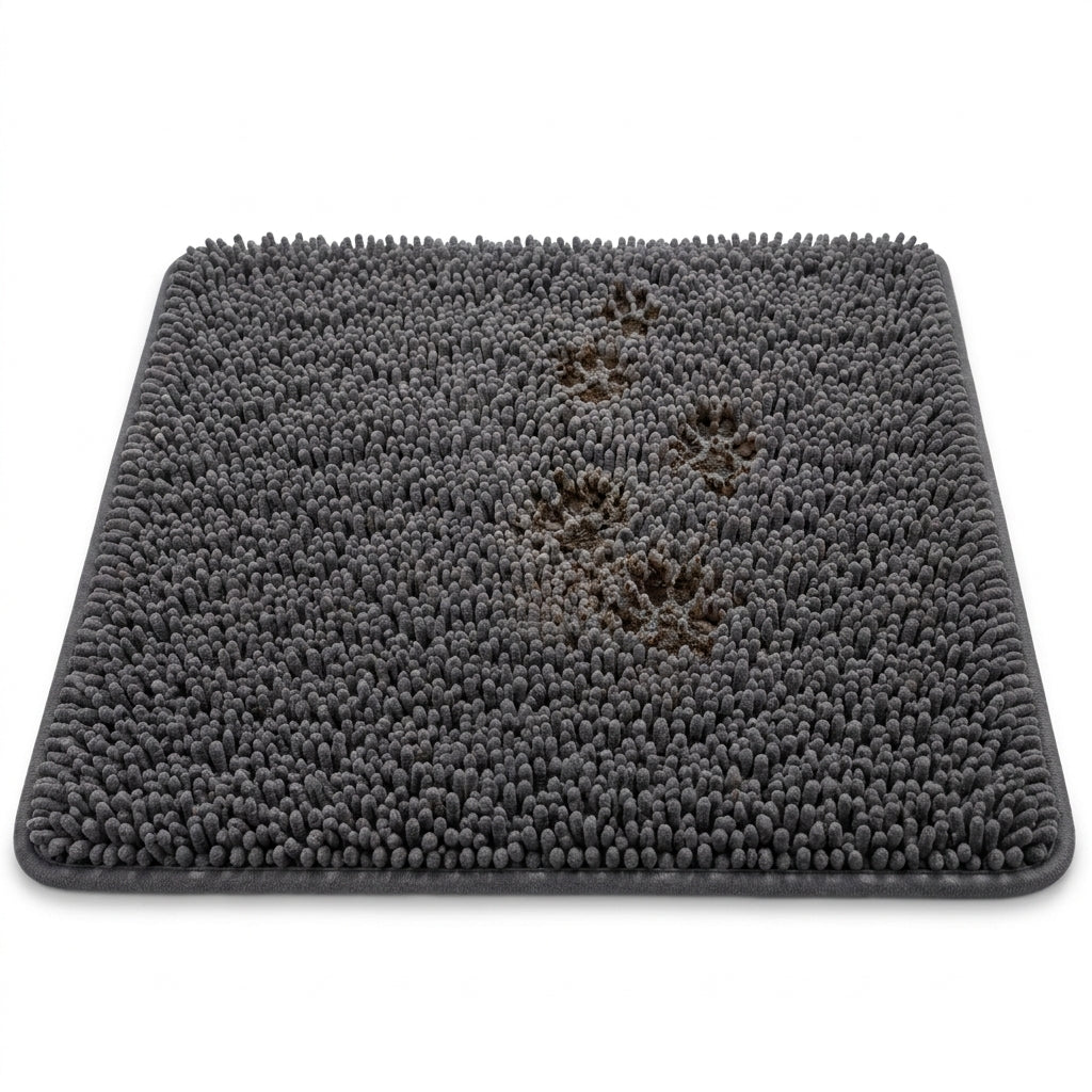 Plush Absorbent Dog Paw Mat for Entryways
