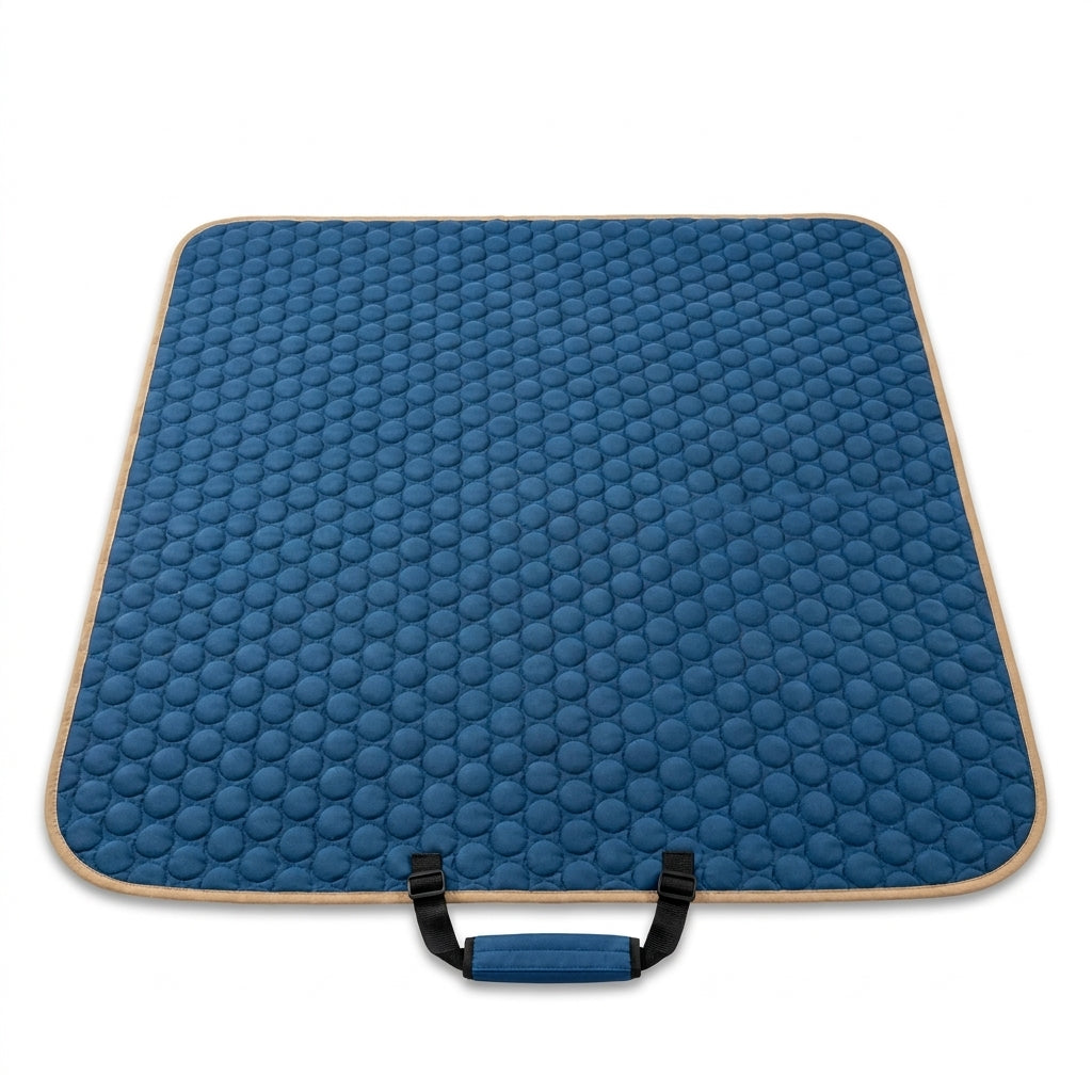 Foldable Textured Pet Picnic Mat with Carry Straps