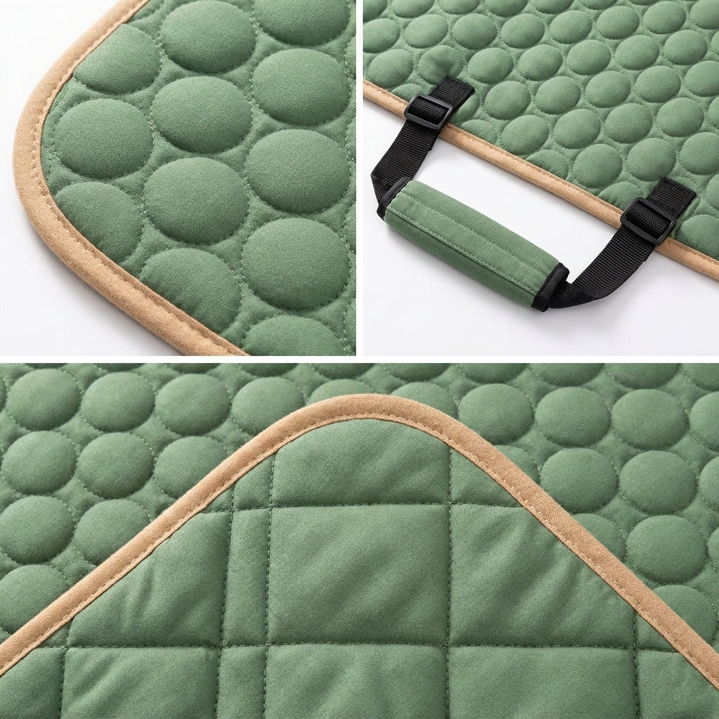 Foldable Textured Pet Picnic Mat with Carry Straps
